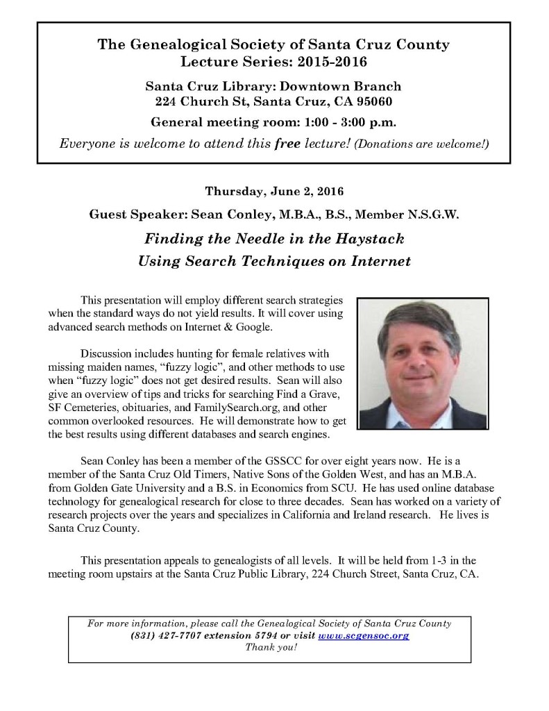 jun 2 2016 Sean Conley flier_1