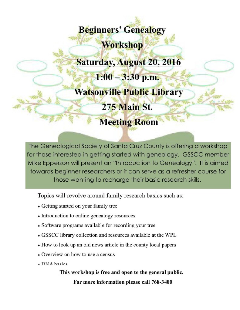 Watsonvillegenealogy workshop flyer with textboxes_1