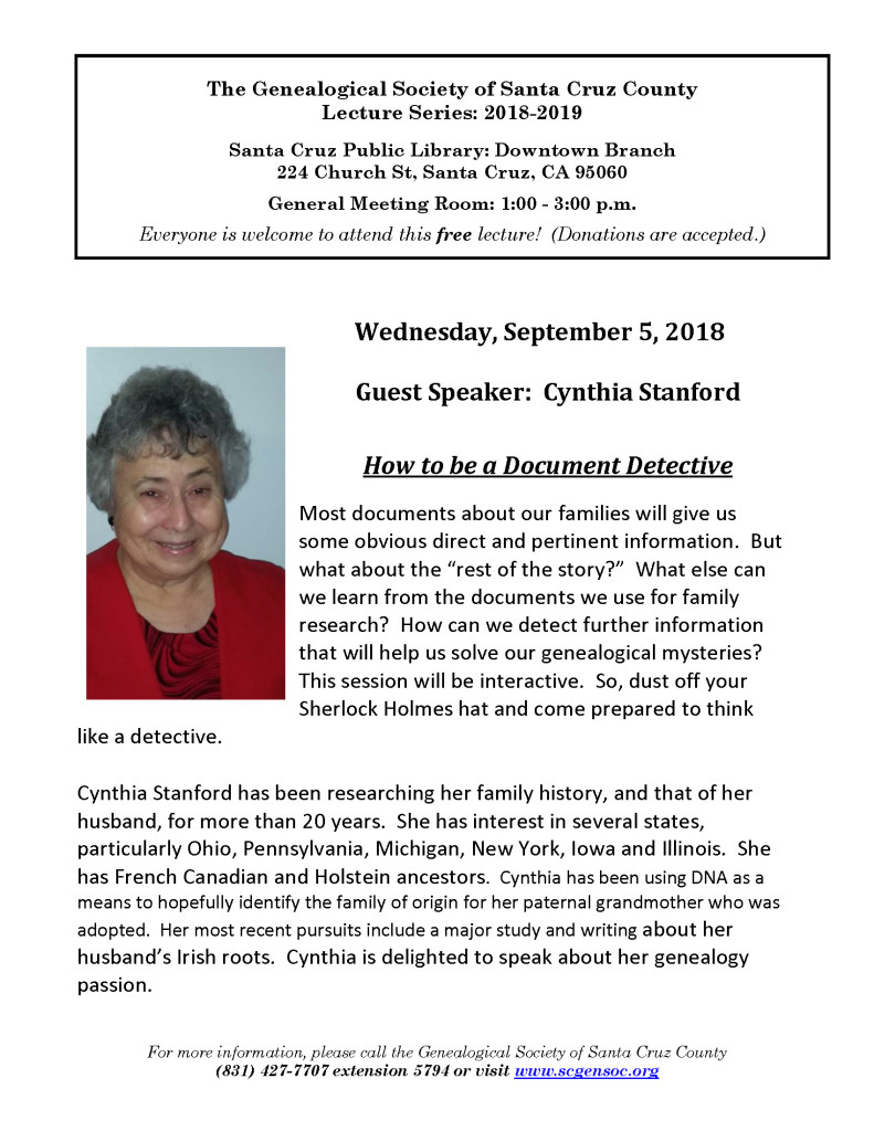 September 2018 speaker flier